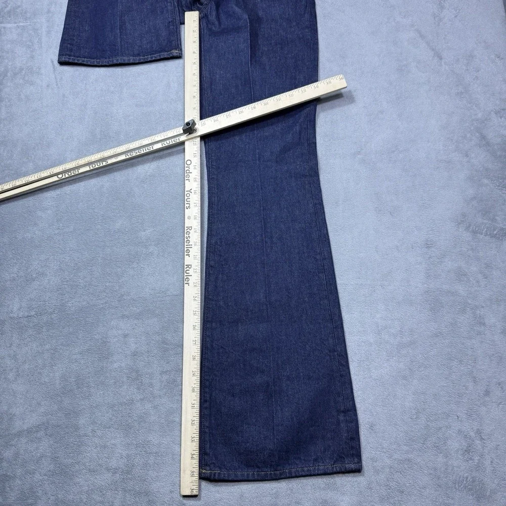 Madewell High-Rise Wide-Leg Jeans in Deep Indigo Blue - Picture 6 of 8